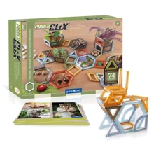 Конструктор Guidecraft PowerClix Frames Natural, 74 детали (G9204): Количество деталей, шт. 74