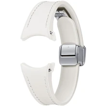 Ремешок Samsung D-Buckle Hybrid Eco-Leather Band (20mm, S/M) Cream for Samsung Watch 4 / 5 / 6 (ET-SHR93SUEGEU): Цвет бежевый