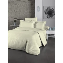 Комплект постельного белья LightHouse Sateen Stripe Cream сатин-жаккард евро (2200000603647): Материал сатин, жаккард