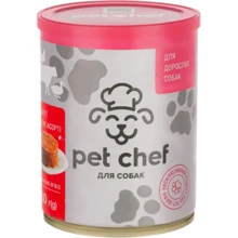 Вологий корм для собак Pet Chef паштет м'ясний асорті 800 г (90433): Тип Влажный корм