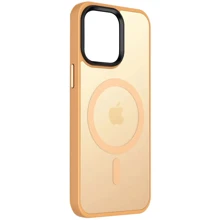 Чехол для iPhone Mobile Case TPU+PC Metal Buttons with MagSafe Colorful Peach for iPhone 14: Цвет оранжевый