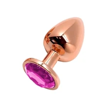 Анальная пробка Wooomy Tralalo Rose Gold Metal Plug MAGENTA S: Для кого Унисекс