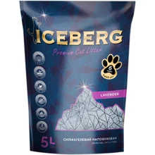 Наполнитель силикагелевый для кошачьего туалета Iceberg с ароматом лаванды 5 л (4820266800086): Вид Силикагелевый