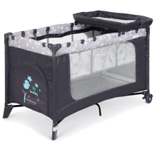 Манеж-кровать El Camino Safe Plus Stars Gray (ME 1054): Тип кроватка-манеж