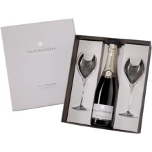 Шампанское Louis Roederer Brut 1er Gift Box белое сухое 0.75л + 2 Glasses (VTS1003270): Объем, л 0.75