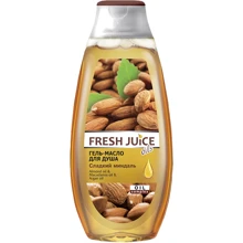 Fresh Juice Oils Sweet Almond Гель-масло для душа Сладкий миндаль 400 ml: Назначение Увлажнение, Питание, Смягчение, Очищение