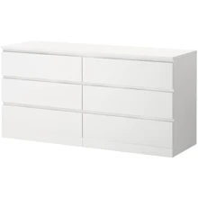 Комод с 6 ящиками ІКЕА MALM 160х78 см белый (60403584): undefined undefined
