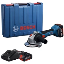 Аккумуляторная бесщеточная угловая шлифмашина Bosch GWS 18V-8 + 2 аккумулятора GBA 18 В 4 Ач + профессиональное быстрозарядное устройство GAL 18V-40 + кейс (06019N9020): Производитель Bosch