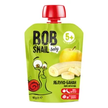 Пюре Bob Snail Яблоко-банан 90 г: Вид Фруктовое