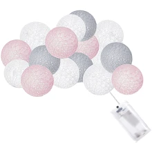 Гирлянда на батарейках Springos Cotton Balls 2 м 10 LED CL0035 Warm White: Тип Хлопковые шарики