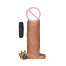 Насадка с вибрацией LoveToy Pleasure X-Tender Vibrating Penis Sleeve Flesh Add 3", Brown: Для кого Для мужчин
