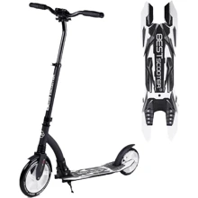 Самокат Best Scooter черно-белый (75343): Количество колес 2