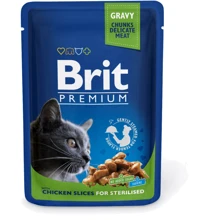 Влажный корм для стерилизованных кошек с курицей Brit premium Pouches chicken slices for sterilised 100 г (8595602506033): Тип Влажный корм