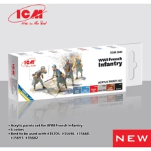 Набор красок ICM французской пехоты Первой мировой войны, 6 шт. (ICM3045): Производитель ICM