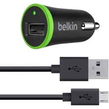 Зарядное устройство Belkin USB Car Charger 1A with microUSB Cable microUSB Cable 1.2m Black (F8M711bt04-BLK): Кабель в комплекте microUSB