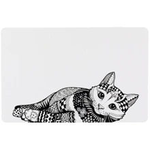 Коврик Trixie Zentangle под миски для котов 44х28 см белый/черный (4011905247885): undefined undefined