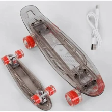 Пенни борд Best Board прозрачная дека со светом (S-40133): Тип пенни борд