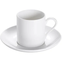 Чашка Maxwell & Williams для еспресо із блюдцем White Basics Round порцелянова 100 мл (P040): Тип Чашка c блюдцем для кофе