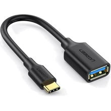 Адаптер Ugreen Adapter US154 USB-C to USB3.0 Black (30701): Цвет черный