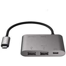 Адаптер Kanex USB-C to 2xUSB 3.0+USB-C+SD+microSD Adapter (K181-1279): Колір сірий