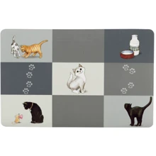 Коврик Trixie Patchwork под миски для котов 44х28 см серый (4011905245799): undefined undefined