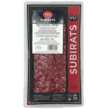 Салями нарезка Subirats Salchichon, 100г: Вид мяса Свинина