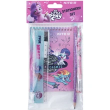 Набір канцтоварів Kite My Little Pony блокнот А6 48 аркушів + ручка, олівець, лінійка (LP23-S11): Виробник KITE