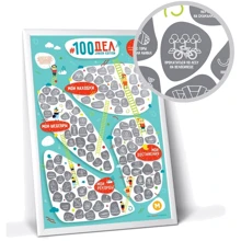 Скретч-постер 1DEA.me 100 Справ Junior Edition в рамі (100JF): Виробник 1DEA.me