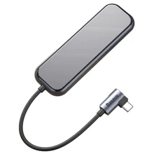 Адаптер Baseus Adapter USB-C to 4xUSB 3.0 Deep Grey (CAHUB-EZ0G): Колір сірий