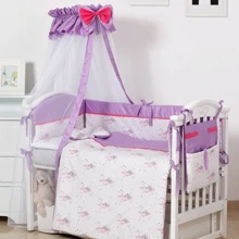 Постельный комплект 8 эл. Twins Modern ІІ 4028-P-117, Мишки, розовый: Тип постельный комплект