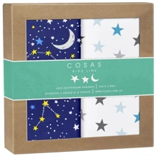 Набір пелюшок Cosas Galaxy Stars Grey Blue бязь (4822052061343): undefined undefined