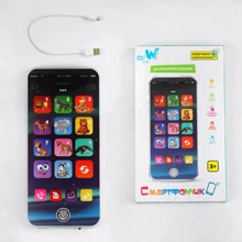 Музичний телефон WToys 16 сенсорних кнопок, світло, вірші, цифри, скоромовки, тварини, звуки, від акумулятора, провід Type-C (TK - 11206): Тип телефон