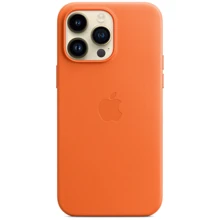 Чехол для iPhone Apple for iPhone 14 Pro Max Leather Case with MagSafe Orange (MPPR3) : Цвет оранжевый
