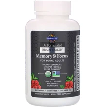 Garden of Life Dr. Formulated Brain Health Комплекс для Мозга Памяти и Концентрации Внимания 60 таблеток: Форма выпуска Капсулы