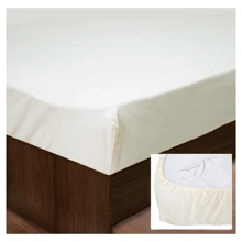 Простынь на резинке SoundSleep PR80R-Ran-104 Cream кремовая 140х200см (91533149): Тип простынь