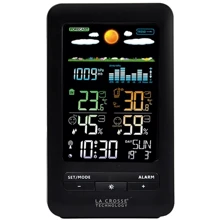 Метеостанція La Crosse WS6205 Black: Метео вимірювання Точка росы, Внутренняя температура, Внутренняя влажность, Внешняя температура, Внешняя влажность, Атмосферное давление