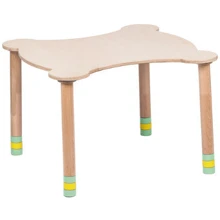 Стол фигурный без кармана Indigo Wood (натуральное дерево/зеленый) (30915N): undefined undefined