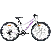 Велосипед 24" Leon JUNIOR Vbr 2022 (білий з бузковим): Діаметр коліс, дюймів 24