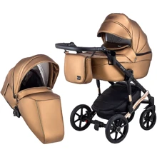 Коляска 2 в 1 Bair Polo (Cooper) шкіра 100% 28C бронза (перламутр): Тип коляски Универсальная коляска (2-в-1)