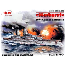 Германский линейный корабль (Полная и по ватерлинию версия корпуса) German battleship "Markgraf", WWI (ICMS017): Производитель ICM