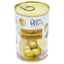 Оливки BUENA OLIVA зеленые с лимоном, ж/б 314 мл (PLK8427598100653): Объем 314 мл