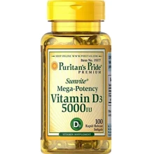 Puritan's Pride Vitamin D3 5000 IU 100 caps (PTP-19377): Тип Витамин D