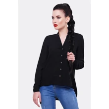 Блуза FashionUp BZ-1456A 42 чорна з довгим рукавом: Сезон Демісезон