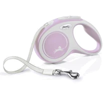 Рулетка Flexi New Comfort S до 15 кг 5 м розовая (4000498043509): Тип шнура Лента
