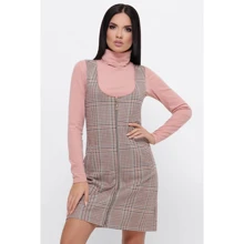 Сарафан FashionUp SRF-1798C 42 розовый повседневный до середины бедра: Состав Полиэстер, Эластан