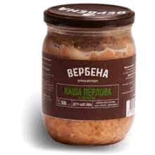 Консервы Вербена Каша перловая со свининой 500 г (4820209620221): Вес нетто 500 г