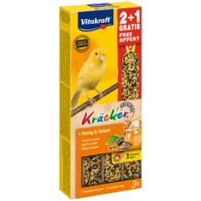 Лакомство Vitakraft Kracker Original + Honey&Sesame для канареек мед и кунжут 2+1 81 г (4008239894359): Вид корма Лакомства
