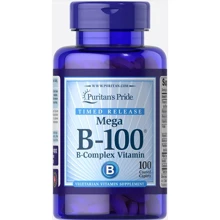 Puritan's Pride Vitamin B-100 Complex Timed Release 100 Caplets Витамин B-100 комплекс: Тип Витамин B