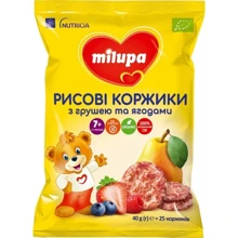 Milupa рисовые коржики груша и ягоды 40 г от 7 мес.: Тип Печенье