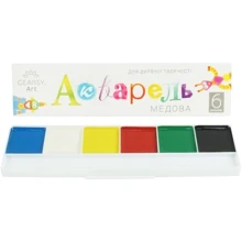 Акварель медовая Gearsy Art 6 цветов (60004)			: Тип Акварельные